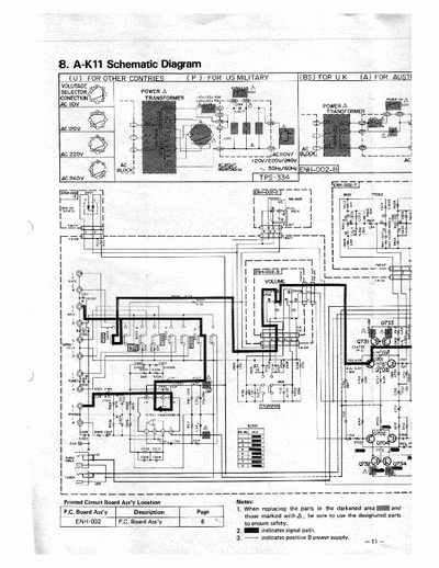 JVC A-K11 Japan Victor Company  integrated amplifier schematic.